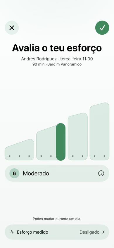A avaliar o esforço depois de uma aula de padel